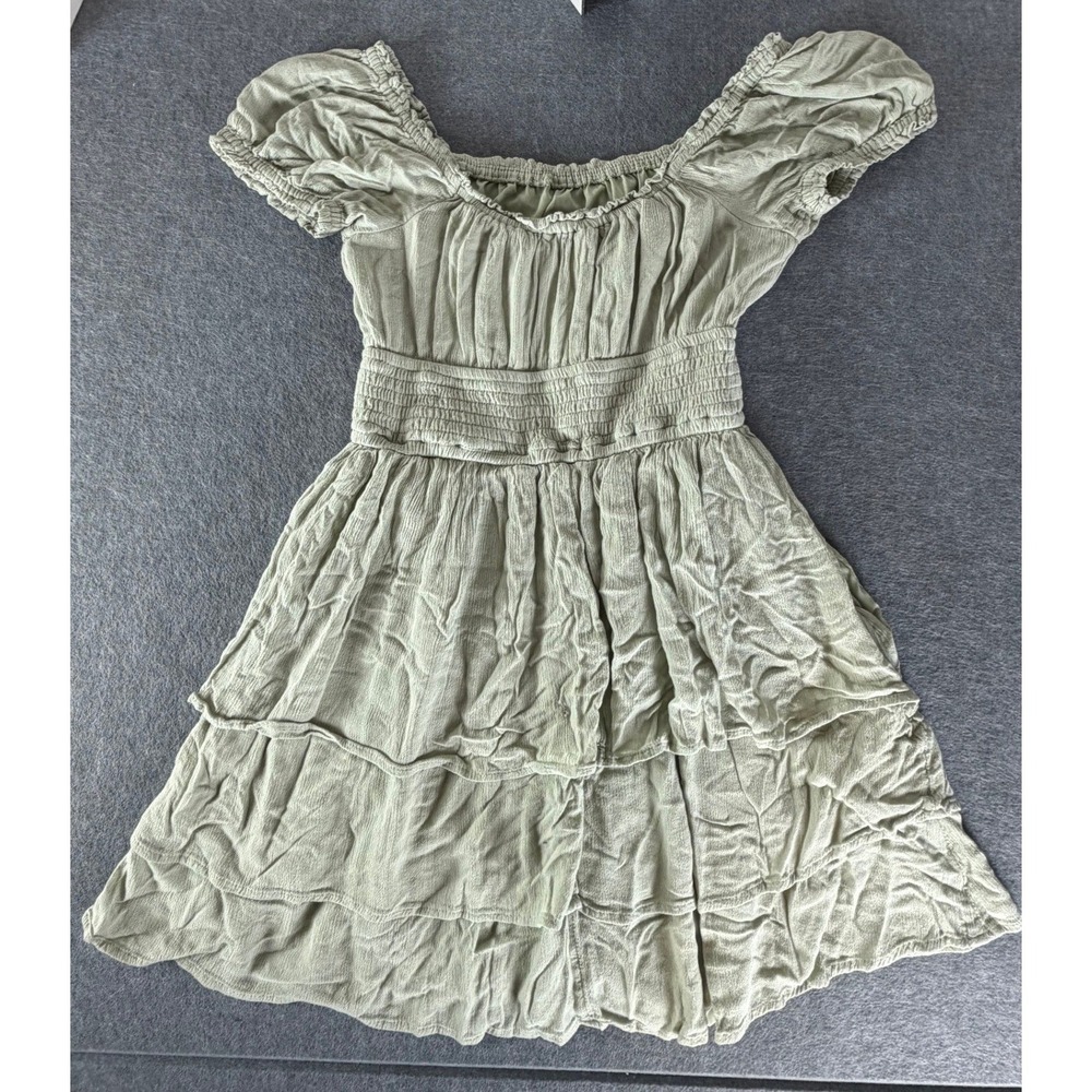 Cottagecore Milkmaid Coquette Hollister Romper Dress M Smocked Tiered Skort Mini